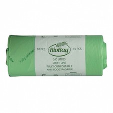 green wheelie bin liners