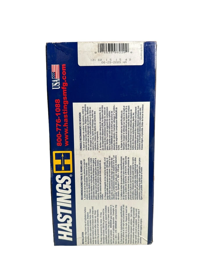 Juego de anillos de pistón Hastings 2M4346; 4.000" Drop-in para FORD-MERCURY-JEEP Foto 3 de 3