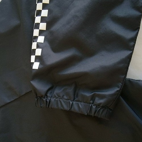 Vans Off the Wall Button Up Windbreaker Jacket Size M Black w/ White Graphics - Picture 7 of 10