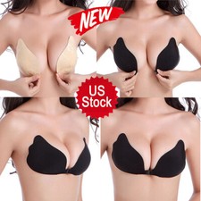 Silicone Gel Invisible Bra Self-adhesive Push Up Strapless Buckle Contraction US
