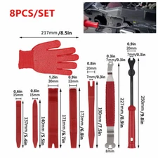8PCS/set Car Dash Panel Window Audio Fastener Molding Red Scratch Removal Tool