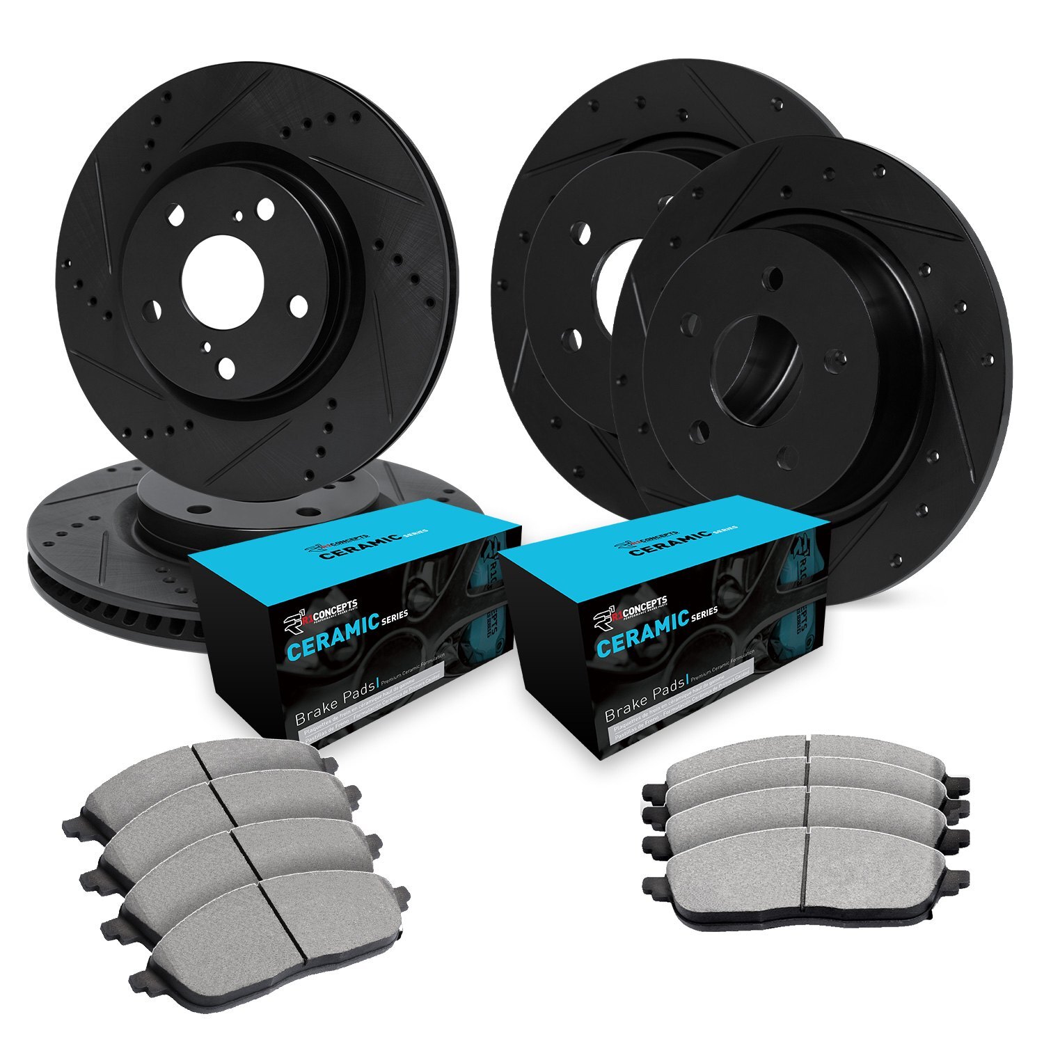 For BMW Z3 01-02 Brake Kit eLINE Series Drilled & Slotted Front & Rear Brake Kit