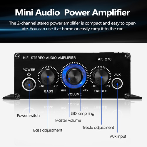 AK270 Audio 2-Channel Stereo Portable Sound G8K8 - Picture 5 of 9
