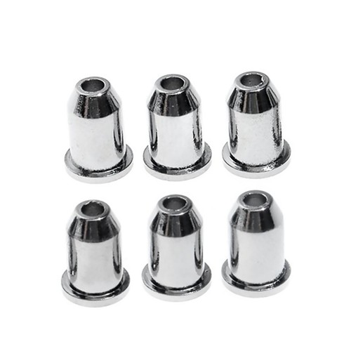 6x Telecaster Chrome Guitar String Through Body Ferrule 1/4" String Ferrules - Picture 2 of 6