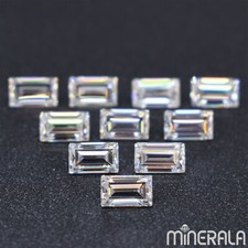 MOISSANITE BAGUETTE LAB CREATED FACETED GEMSTONE WHITE D-E VVS 2x4-3x6mm WP02770