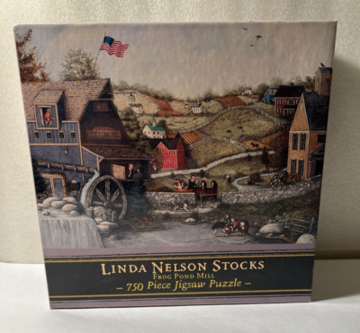 Linda Nelson Stocks 750 Pc Puzzle 2006 Frog Pond Mill 2957-5 Made In USA