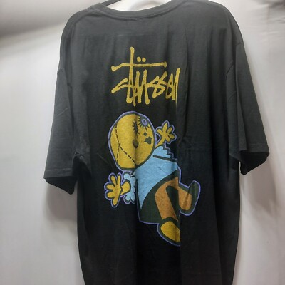 STUSSY DOLLIE TEE ORIGINAL BLACK 100% COTTON MADE IN GUATEMALA