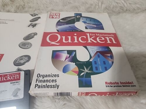 Quicken for Macintosh Version 5 New for 95 • 3.5" Floppy Big Box Software Intuit - Picture 2 of 7