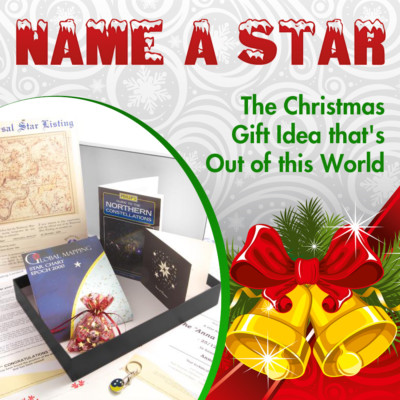 NAME A STAR FOR CHRISTMAS - KOMPLETT PERSONALISIERT, GERAHMT UND MIT GESCHENKBOX