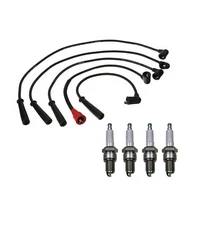 Denso Wire Set 7mm & 4 U-Groove Spark Plugs 0.044 Kit For Mazda B2200 2.2 L4