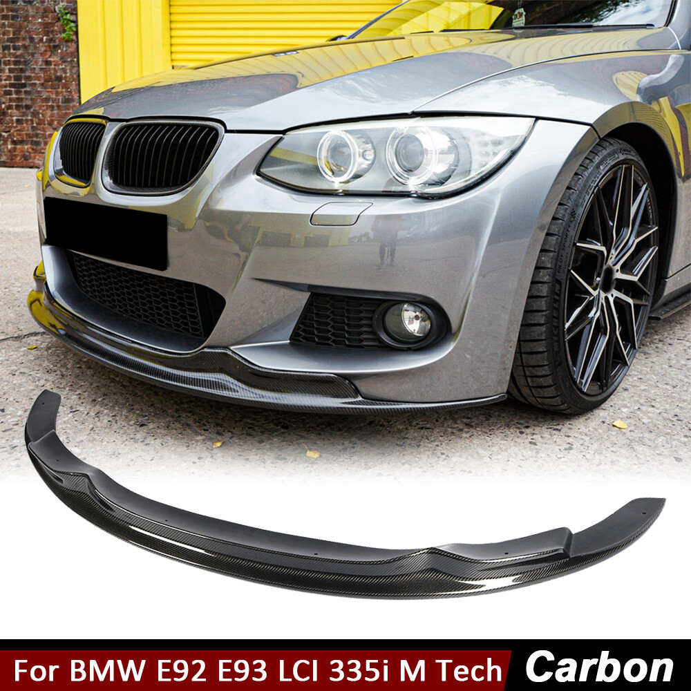 For BMW E92 E93 LCI 335i M Tech 2010-2012 Carbon Fiber Front Bumper Lip Spoiler