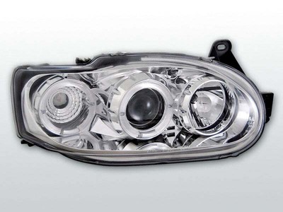Faruri Pentru for Ford Escort MK7 7 95-00 Angel Eyes Chrome TUNING DE LPFO05EL X