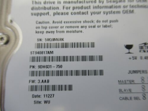 Seagate ST940817AM Festplatte 40GB von Industrie Steuerung - Bild 7 von 8