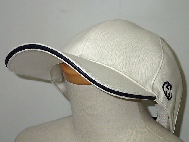 Gucci 387554 Baseball Cap Interlocking G Webline White M Gucci 387554 Baseball Cap Interlocking G Webline White M