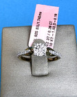 10K Gold Plate 925 Silver CZ Cluster Ring size 7 Signed "A/M" — photo 2