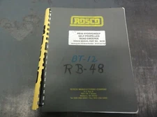 ROSCO RB48 Hydrasweep Self-Propelled Road Sweeper Service Operation Parts Manual