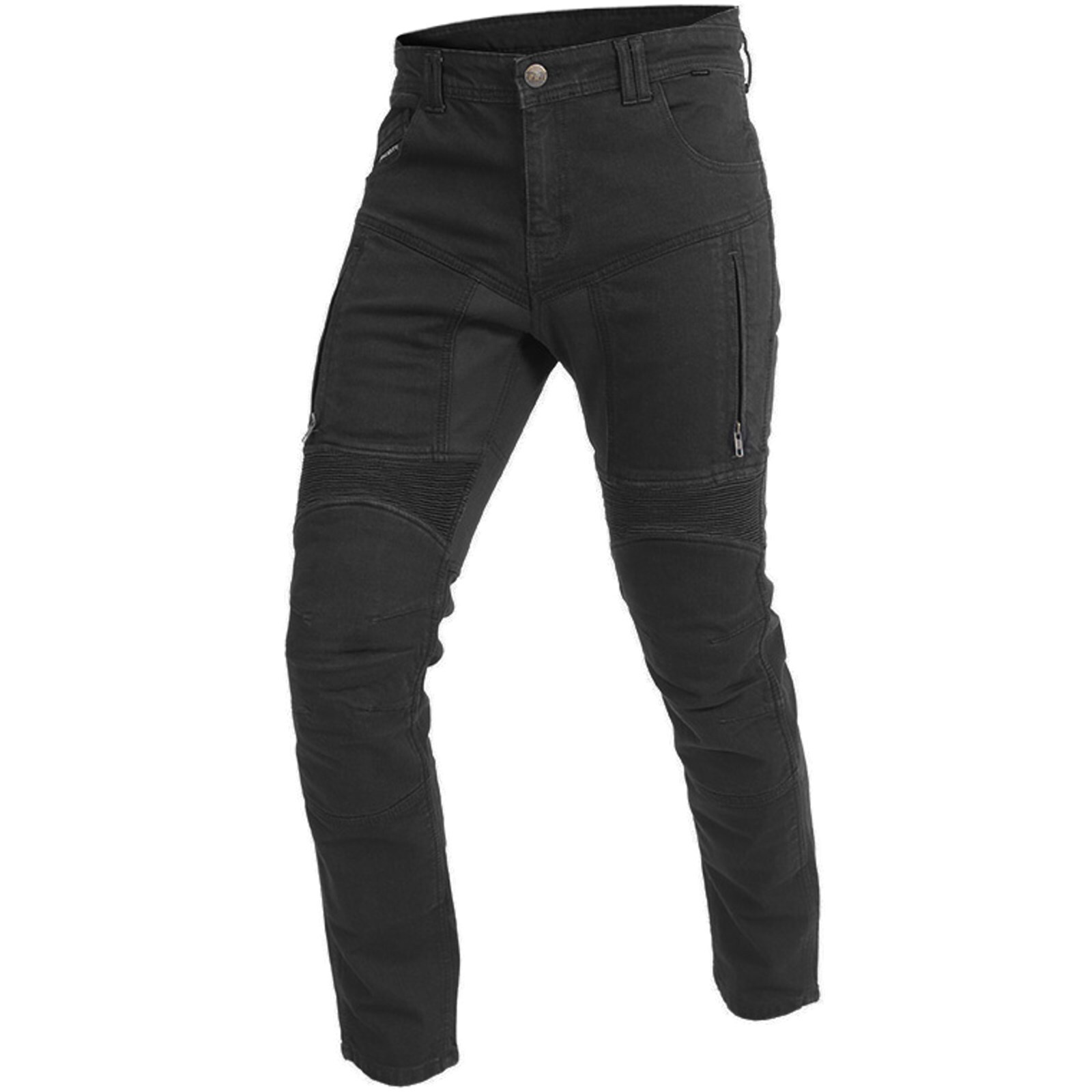 Men's Motorcycle Jeans W32 L34 - Trilobite Parado Double Layer Slim Fit Black