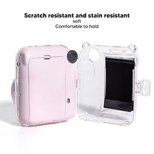 Clear Instant Camera Case PC Antiscratch Camera Sleeve With Adjustable Shoulder