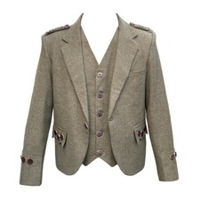 Scottish Tweed Argyll Kilt Jacket  Waistcoat- Men Argyll Jacket For Sale