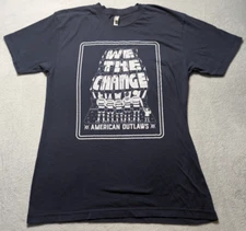 American Outlaws American Apparel T-Shirt Large Navy Made in USA