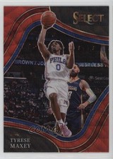 2021-22 Panini Select Courtside Red Wave Prizm Tyrese Maxey #245 07mp