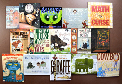 Lot of 15 Picture Books by Lane Smith Math Curse Science Verse 3 Little Pigs L5
