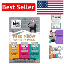 Gourmet Cat Topper Variety Pack - Salmon, Tuna & Chicken Shredded Pouches (36oz) 13.93 per gallon