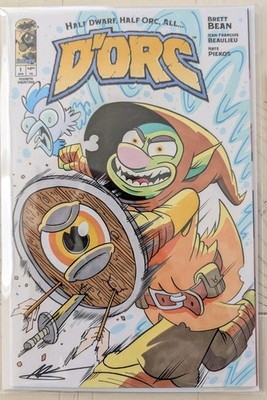 D'ORK #1 (One Of One) Exclusive Color Sketch Cover By Mark Ellerby