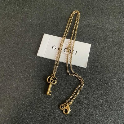 Gucci Gold Key Pendant Necklace Chain Fashion & Costumes Theme Jewelry Accessory