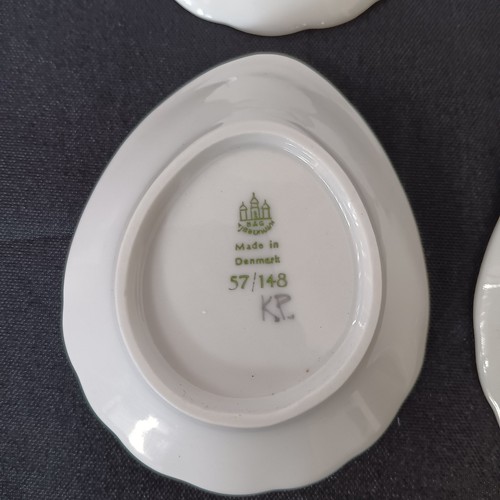 6 Vintage B&G Bing & Grandahl Small Shell Dish/Butter Pat Lily Of The Valley - Picture 5 of 9