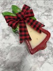 Scented Dough Bowl Soy Candle ~ Red Bell ~ Holiday Collection