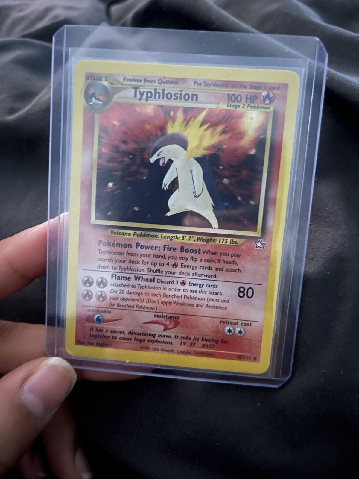 Typhlosion 18/111 Neo Genesis HoloTyphlosion LP Pokemon Card TCG