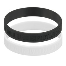 2Pcs Nothing Impossible Wristbands for Motivation, Black/White