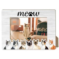 Meow Cat Picture Frame, Cat Lover Gifts for Pet Owner, Memorial Gifts for Cat...