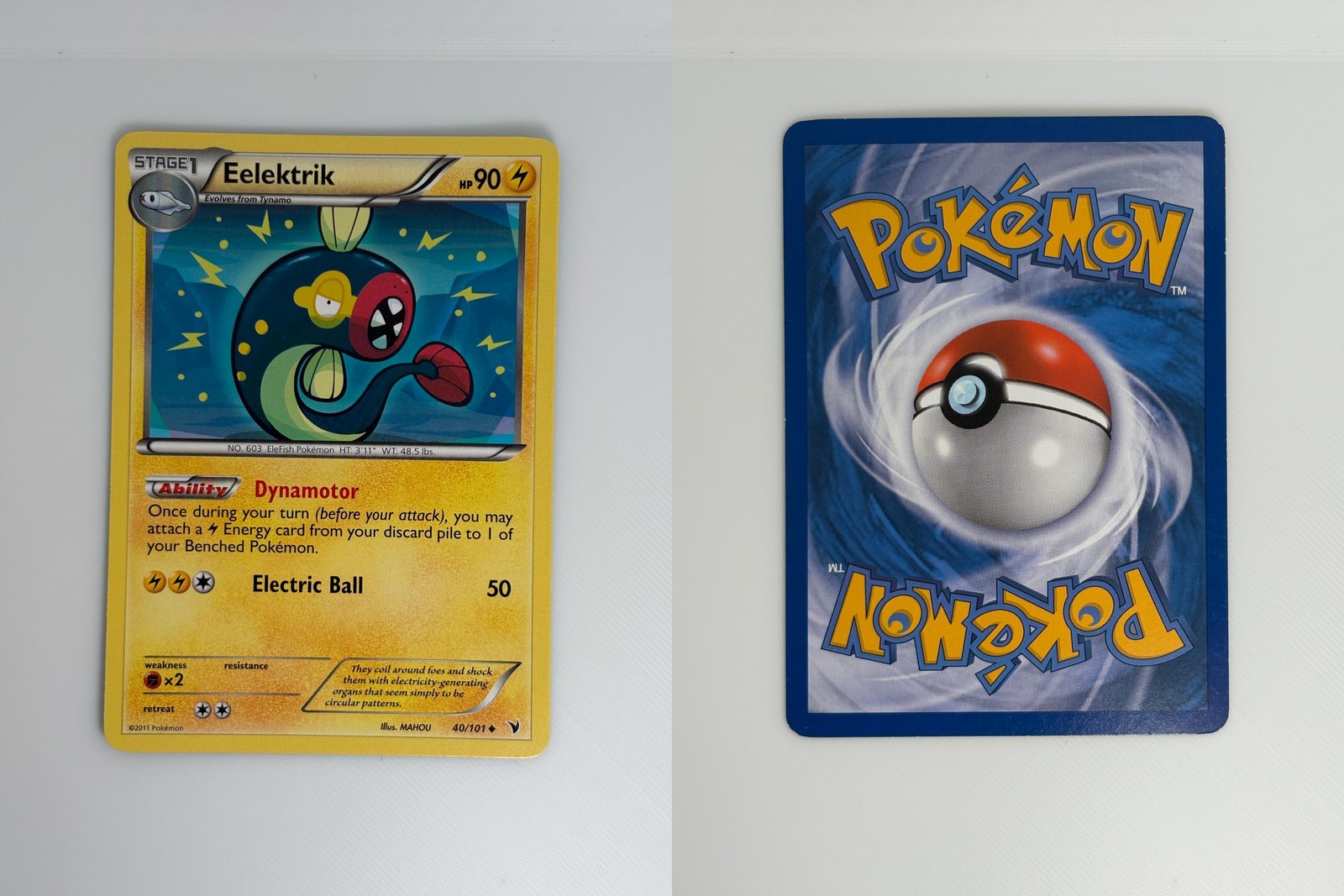 EELEKTRIK 40/101 UNCOMMON NOBLE VICTORIES POKEMON LIGHTLY PLAYED