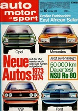 auto motor sport Heft 10 Mai 1973 Test Jensen Healey NSU RO80 Ford Consul 1700