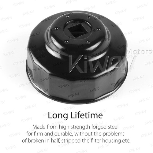 Oil Filter Wrench 65mm x 14 Flutes for Honda NT650 Hawk Transalp XL600V VLX - 第 3/6 張圖片