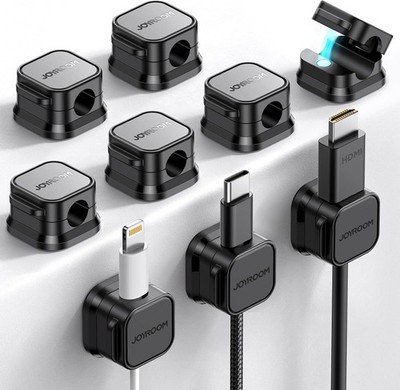 9PK Magnetic Cable Clips, JOYROOM Cord Holder