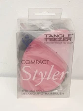Tangle Teezer Compact Styler Hair Brush For Detangling - Pink Sizzle
