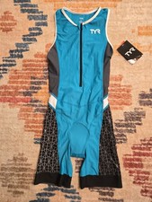 Womens TYR Tri Suit Triathlon. Competitor. NWT. Blue Black. Small
