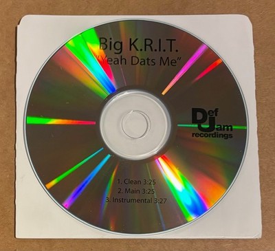 Big K.R.I.T. - Yeah Dats Me RARE promo test pressing CDr single