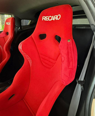 Universal Suede  recaro tsg Leather Car Bucket Seatbelt Guide Seat Belt Holder P