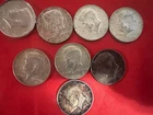 Kennedy Half Dollar Coins Lot of 8  1964   1,  1968.  4.   1965.  1   1967 2