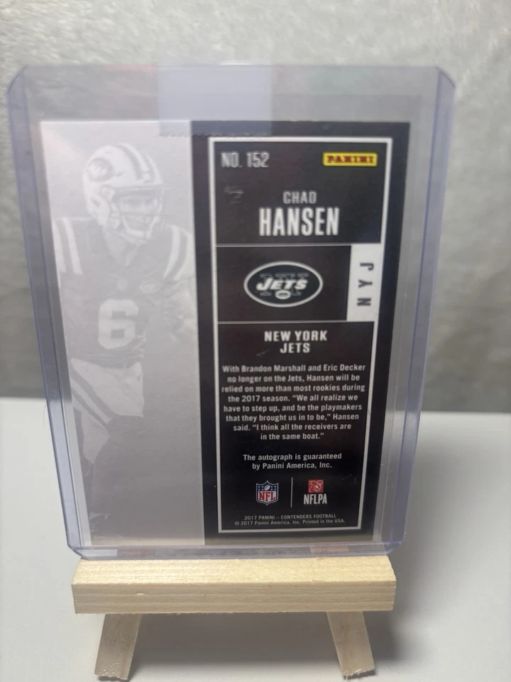 2017 Panini Contenders Championship Ticket Chad Hansen Rookie Auto /49 New York - Image 2 of 2