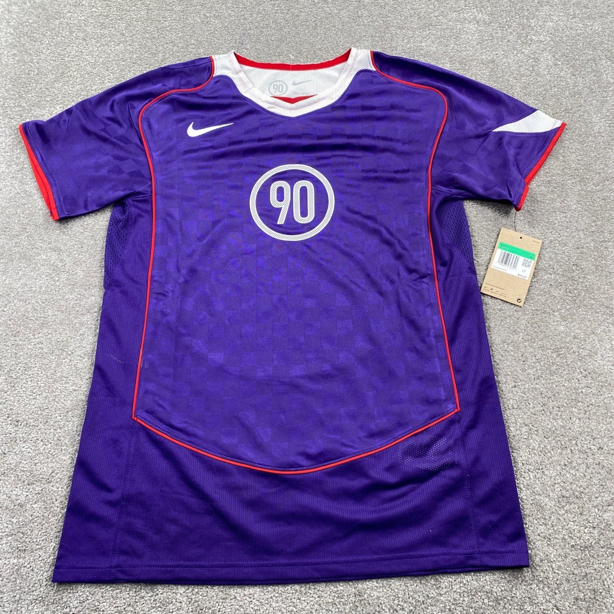Nike Total 90 Soccer Jersey Kids XL Purple T90 Dri-FIT