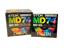 TDK MD74 MD-XG Excellent Digital Grade Recordable MiniDisc Sealed 10 Pack  NEW