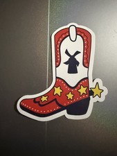 Collectable NEW-Dutch Bros boot sticker red &...