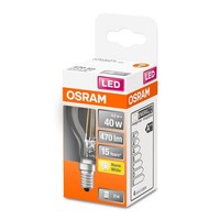 Osram Led Filament Leuchtmittel Tropfen P45 4W=40W E14 Klar 470Lm Warmweiß 2700K