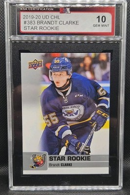 19-20 Upper Deck CHL Brandt Clarke Star Rookie     KSA 10 Gem Mint