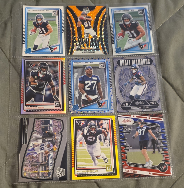Houston Texans (9) Mixon Marks Higgins Hunter Collins Stover 